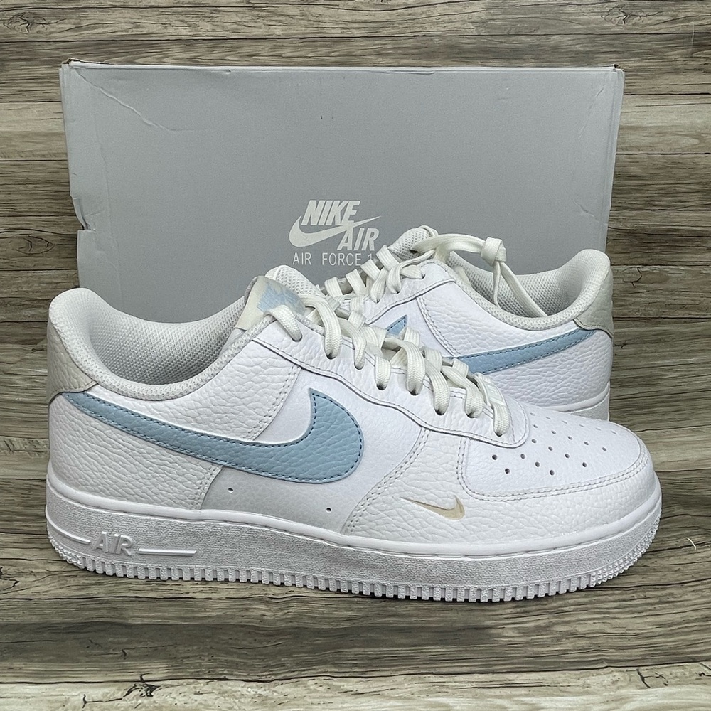 NEW Nike Air Force 1 07 White Light Armory Blue Women's Sizes HF0022-100